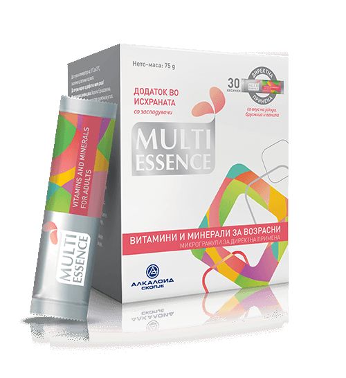 MULTI ESSENCE витамини и минерали кесички за возрасни, 30 ќесички