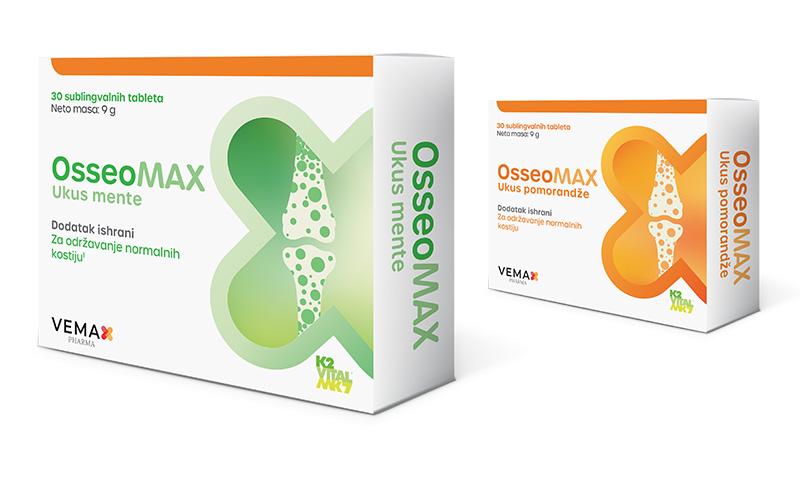 OsseoMAX таблети со вкус на портокал, 30 таблети