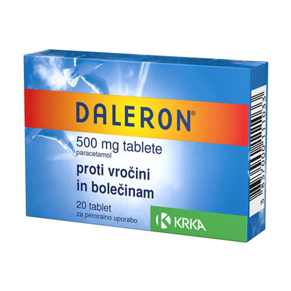 KRKA DALERON ПАРАЦЕТАМОЛ таблети 500mg, 10 парчиња