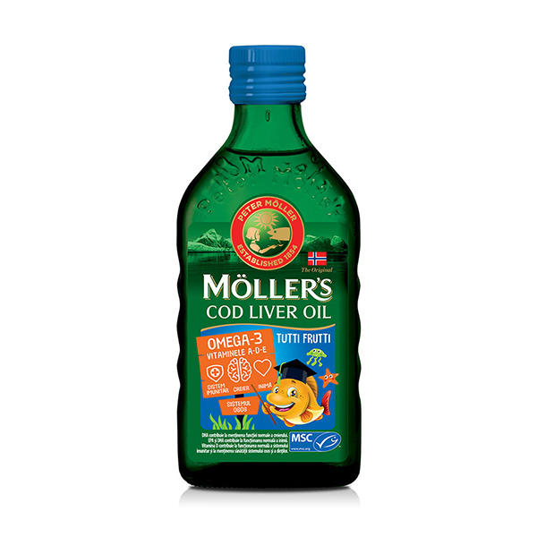 MOLLERS ТУТИ ФРУТИ СО ВКУС НА ТРОПСКИ ОВОШЈА раствор 250 ml