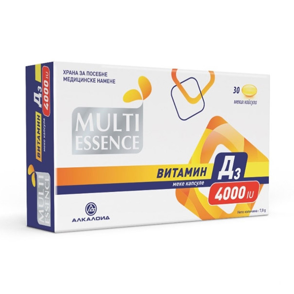 ALKALOID MULTI ESSENCE VITAMIN D3 4000IU капсули , 30 парчиња