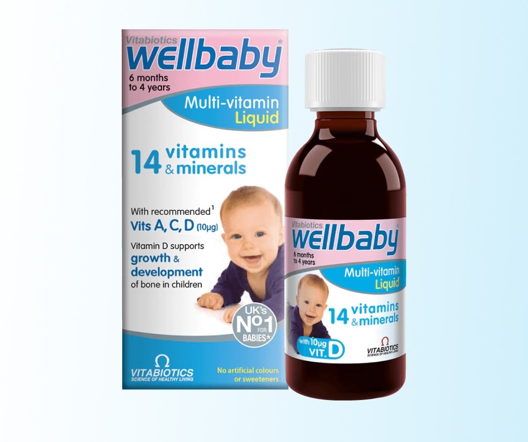VITABIOTICS WELL BABY MULTI-CITAMIN LIQUID 4 MONTHS-4 YEARS 150ML