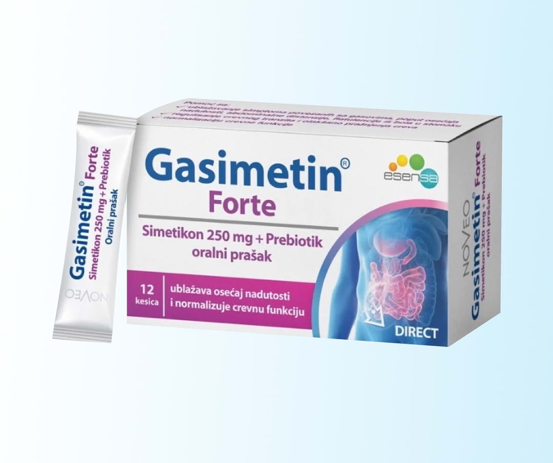 Gasimetin Forte Direct ќесички, 12 ќесички